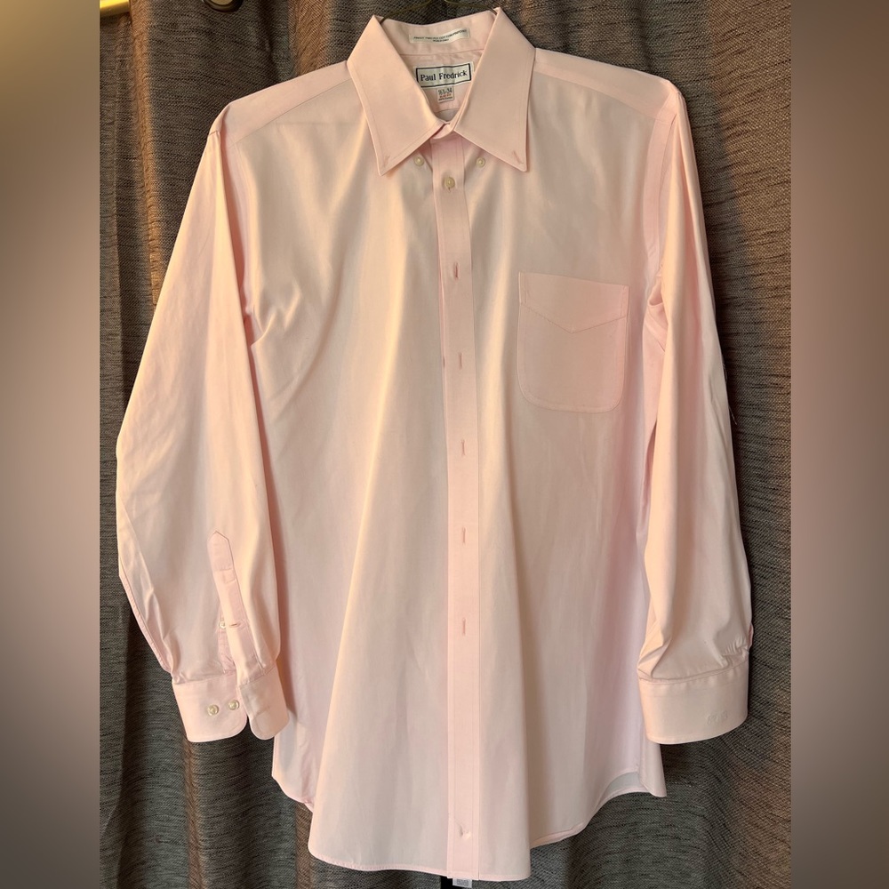 Light Pink Paul Fredrick button down business shirts